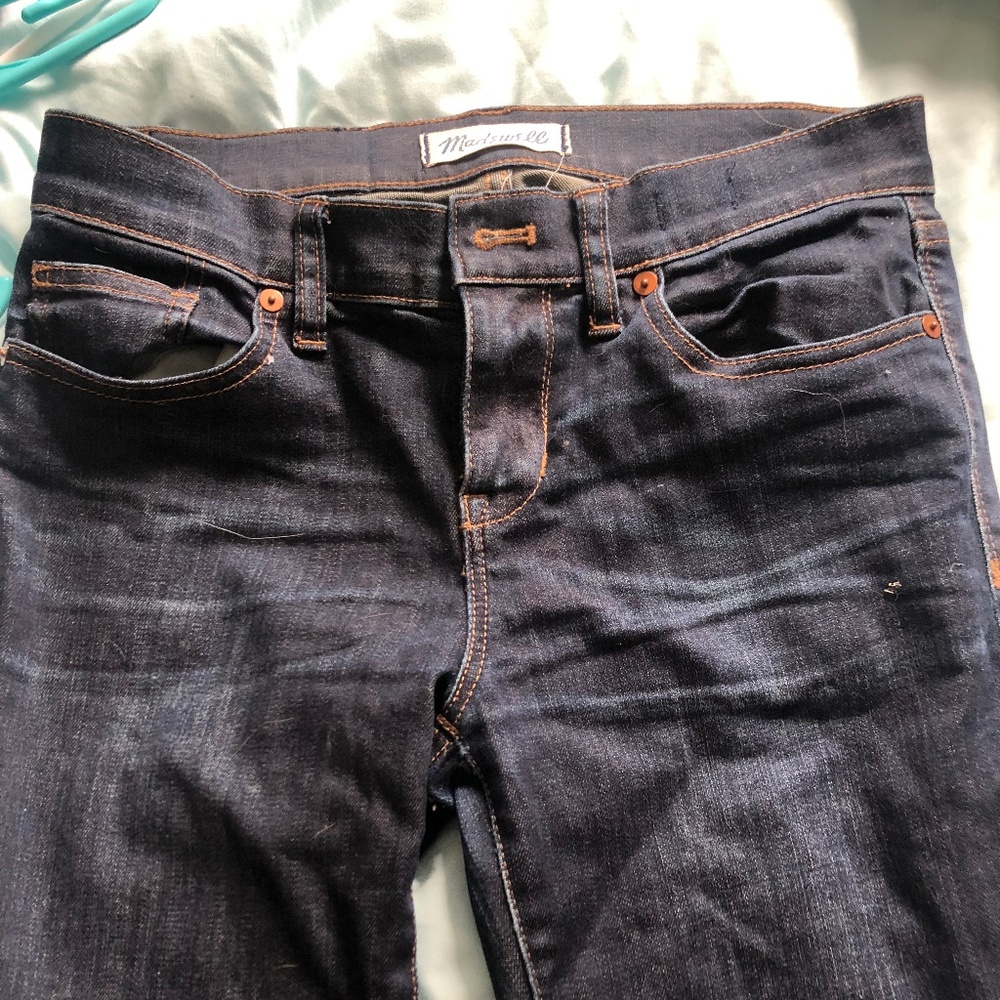 Madewell dark straight leg jeans